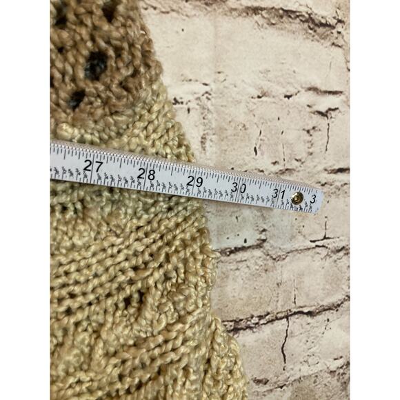 Artsy Sweater Cape Womens Beige Asymmetric Hem Pullover Boho Long Line Lagom - Picture 6 of 11